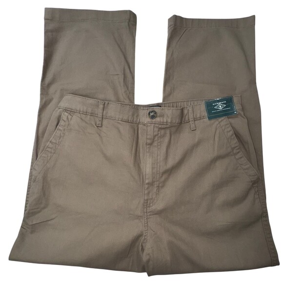 G.H. Bass & Co Womens Chino Ankle Pants Size 14 Brown Casual Cropped Straight - Picture 11 of 12